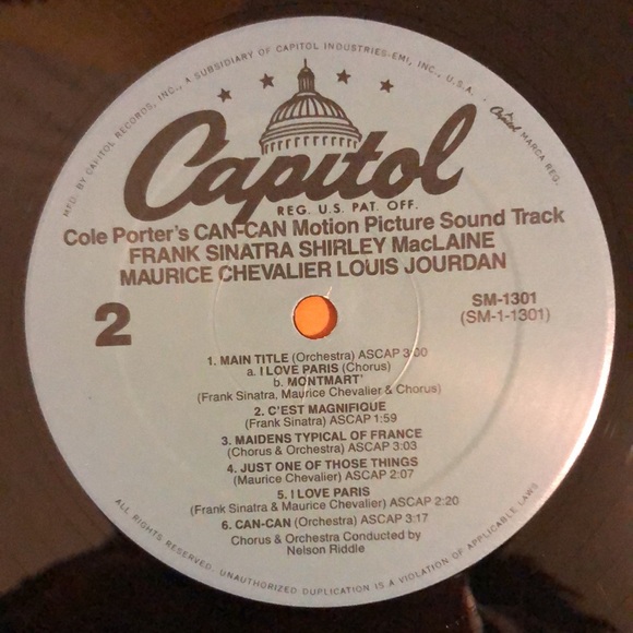 Shirley McLaine Frank Sinatra Cole Porter Vinyl Album Can-Can Soundtrack - Picture 4 of 7